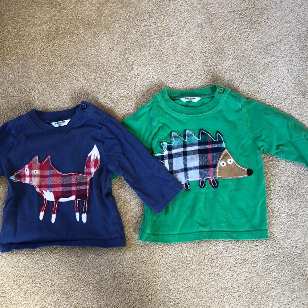 Mini Boden long sleeve T-shirt’s 3-6 mos